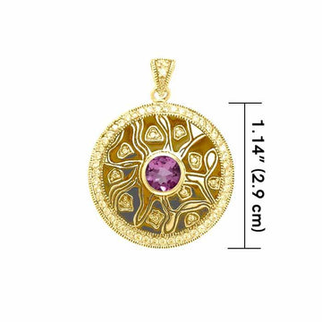 Safari-inspired Solid Gold Pendant GPD3412 - Jewelry